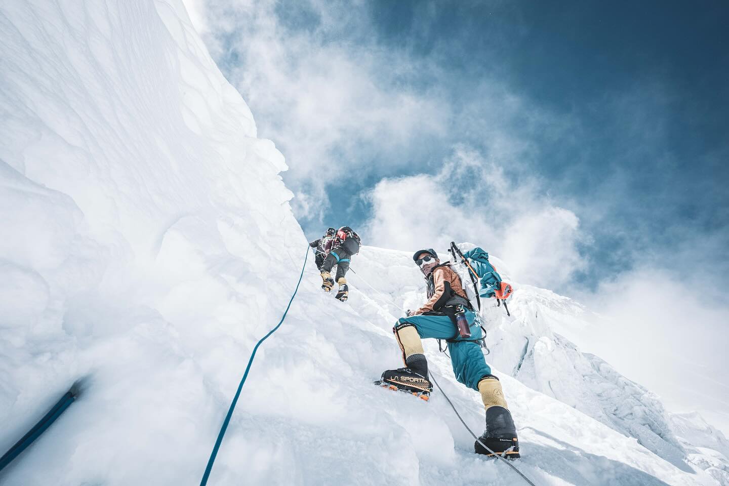 Kami Rita Sherpa climbing Mt. Manaslu in 2023